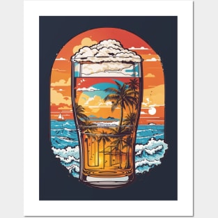 Beer and Beach Lover Posters and Art